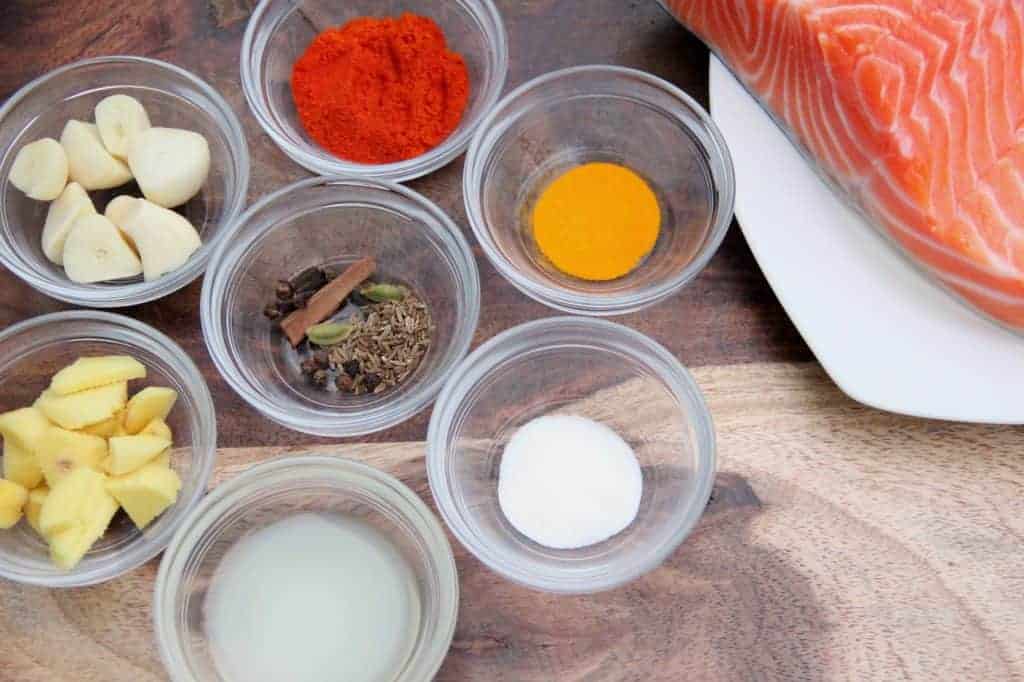 Tandoori Salmon - Ingredients 