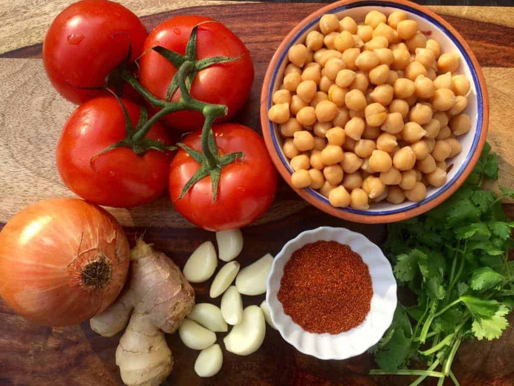 ingredients for chana masala 