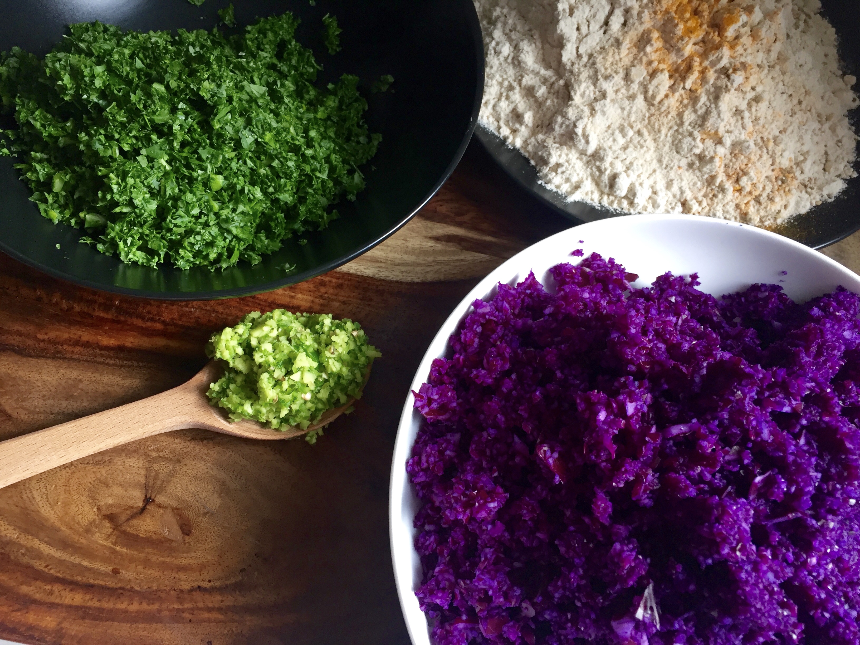 ingredients for cabbage parathas 