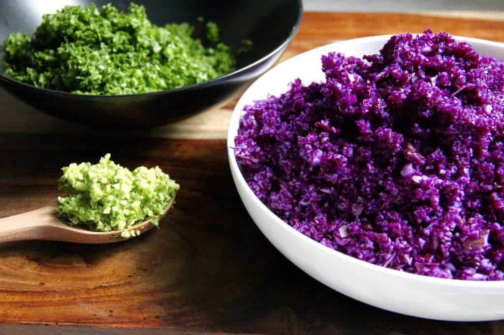 minced red cabbage 