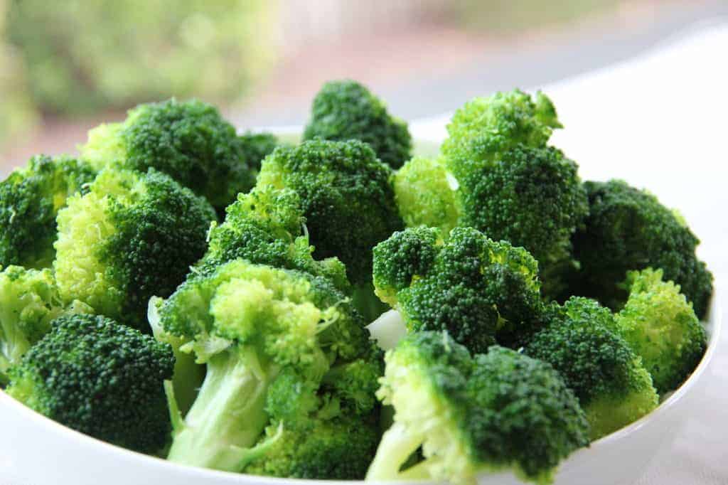 fresh broccoli in white bowl