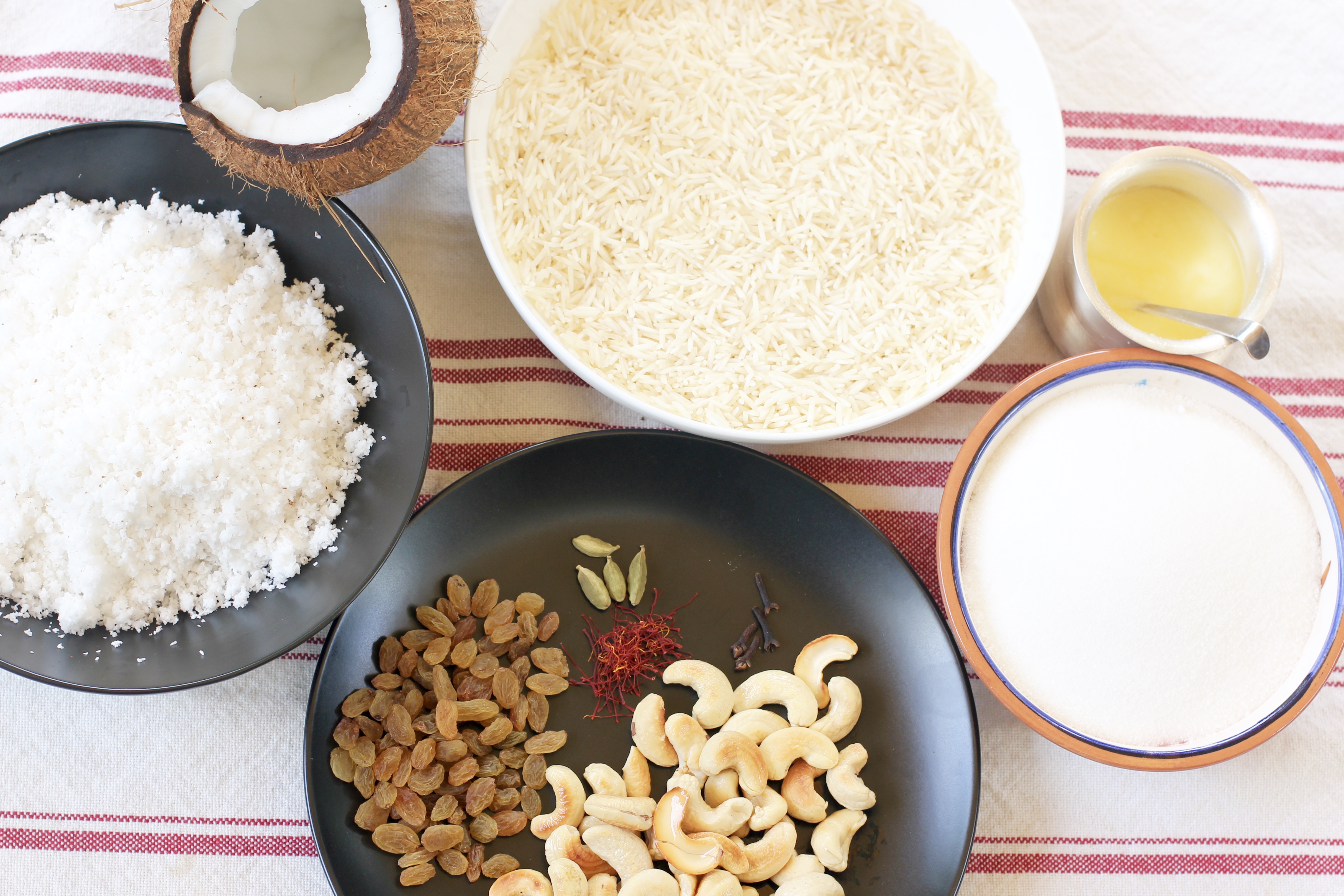 ingredients for coconut rice 