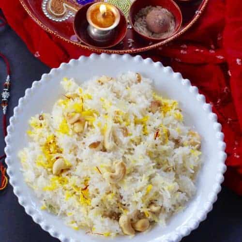 Narali bhath{sweet coconut rice}