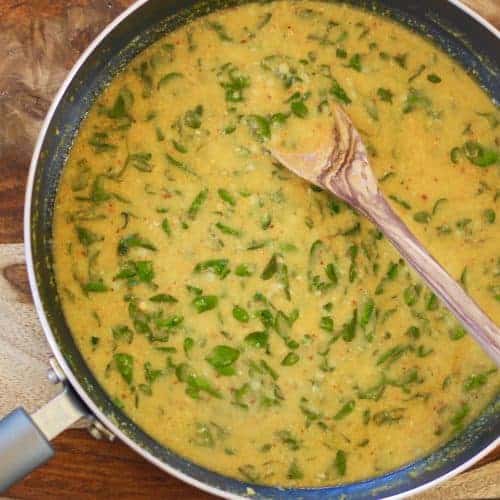 Lentils with drumstick leaves