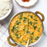 morinda dal in a serving bowl