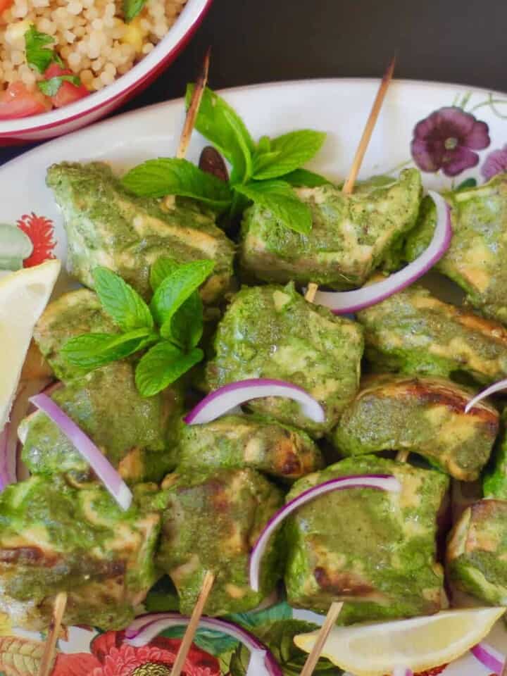 salmon tikka skewers