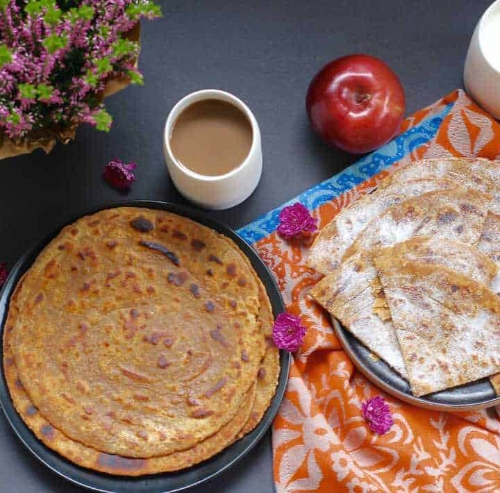pumpkin parathas
