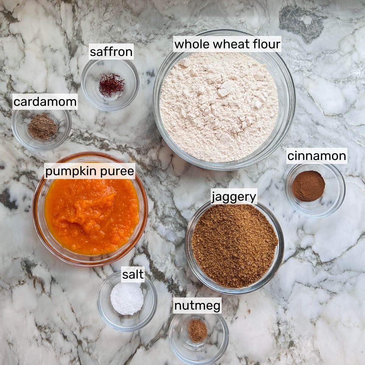 ingredients to make pumpkin parathas 