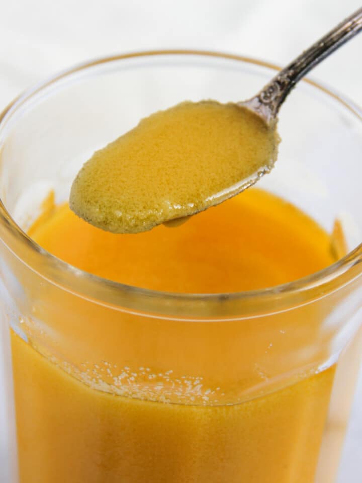 homemade ghee in a glass jar