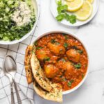 dum aloo served with naan