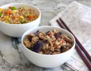 eggplant & chicken in garlic sauce