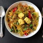 vegetable and paneer biryani