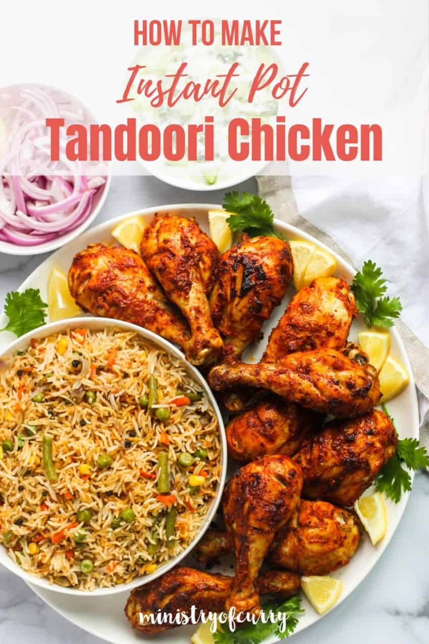 Tandoori Chicken platter with pulao