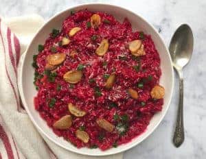 red wine & beetroot risotto
