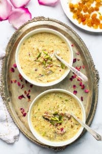 Sheer Khurma in 2 white bowls