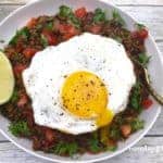 sprouted lentils breakfast bowl