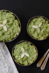 Lauki halwa in 3 bowls