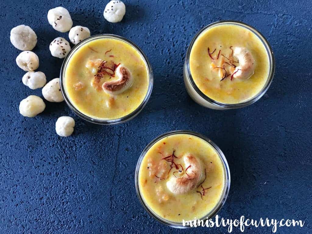 carrot makhana kheer