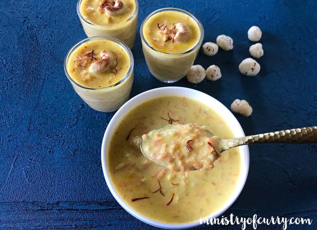 carrot makhana kheer