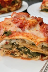 spinach mushroom lasagna