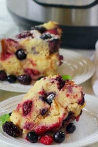 summer berry bread pudding