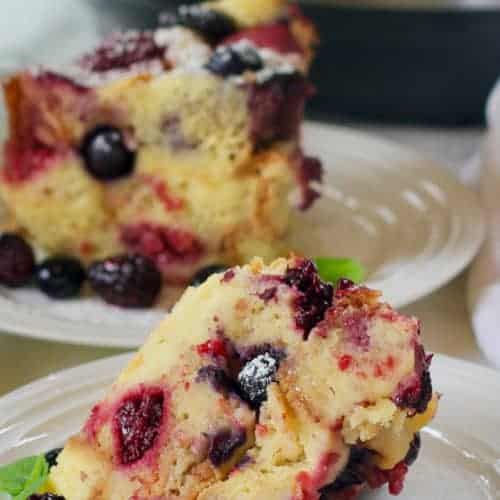summer berry bread pudding