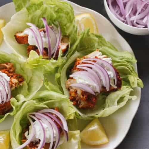 Tandoori Chicken Lettuce Wrap