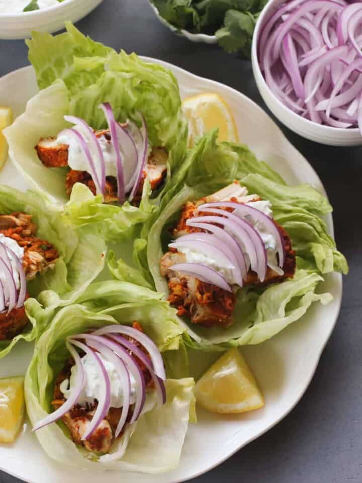 Tandoori Chicken Lettuce Wrap