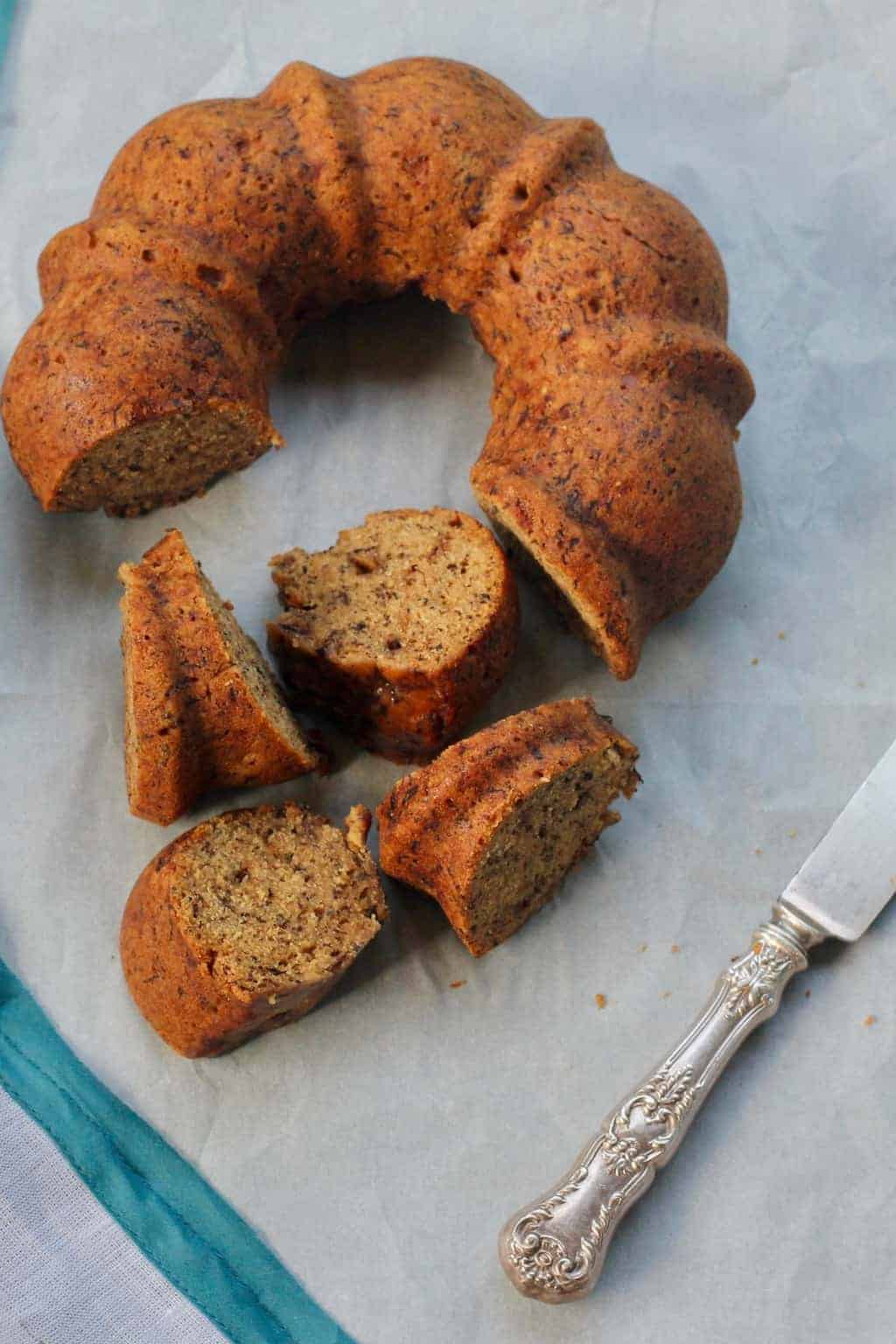 Banana Bread cut into slices