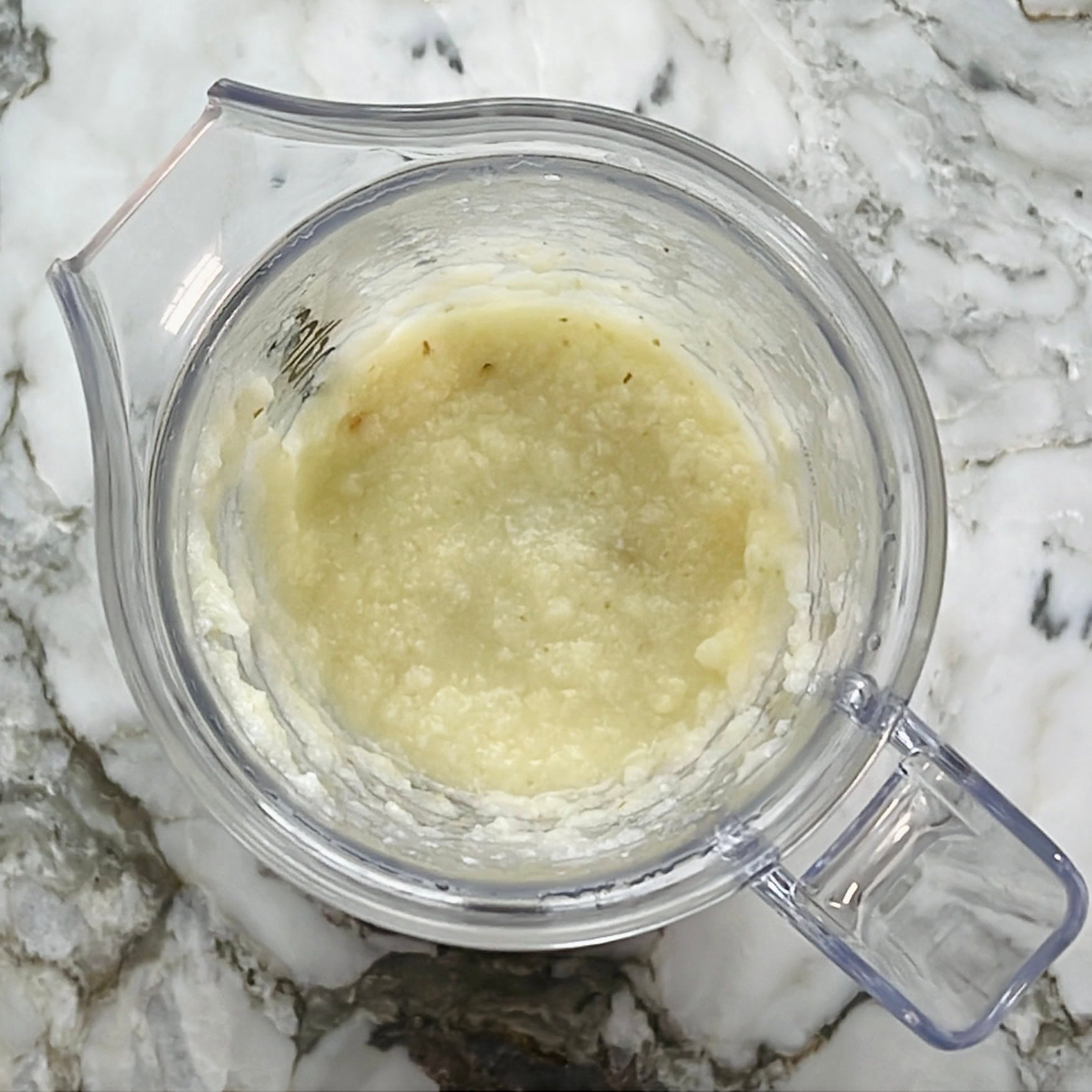 blended onion and coconut paste.