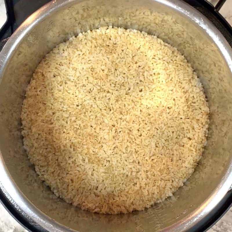 cooked brown rice in instant pot 