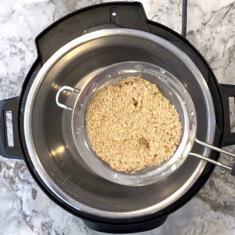 rinsed & drained quinoa