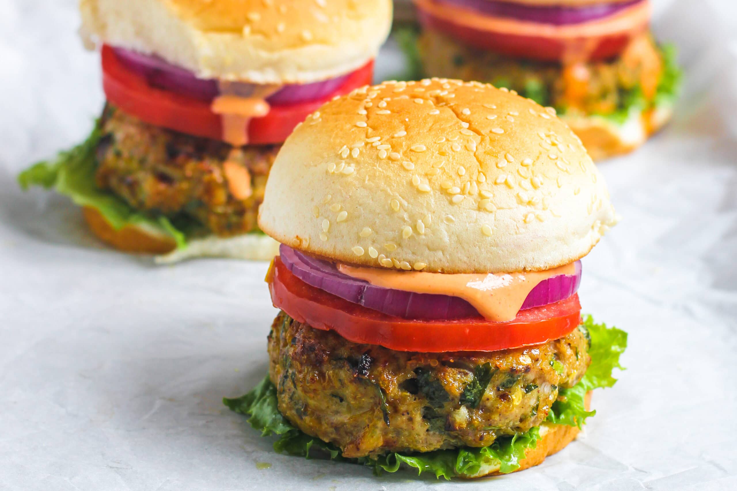 Spicy Masala Chicken Burgers - Ministry of Curry