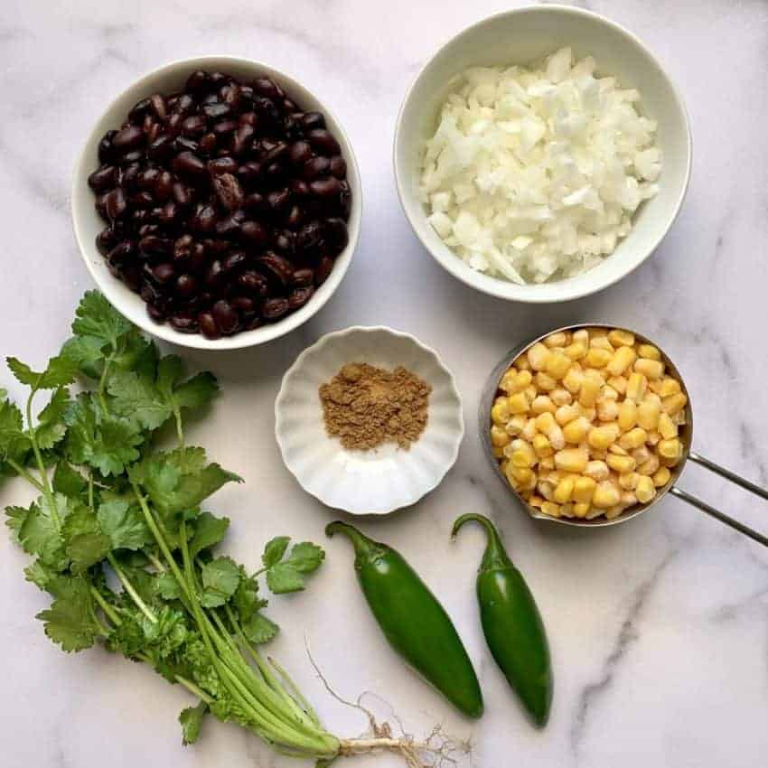 Ingredients for quesadilla