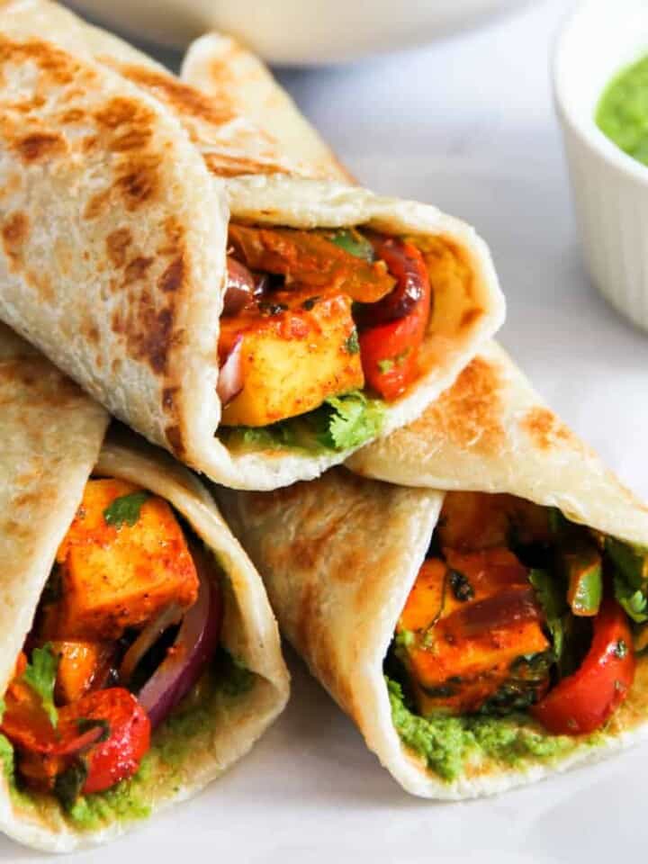 paneer kathi rolls