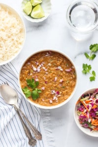Misir Wot - Ethiopian lentil stew served with rice