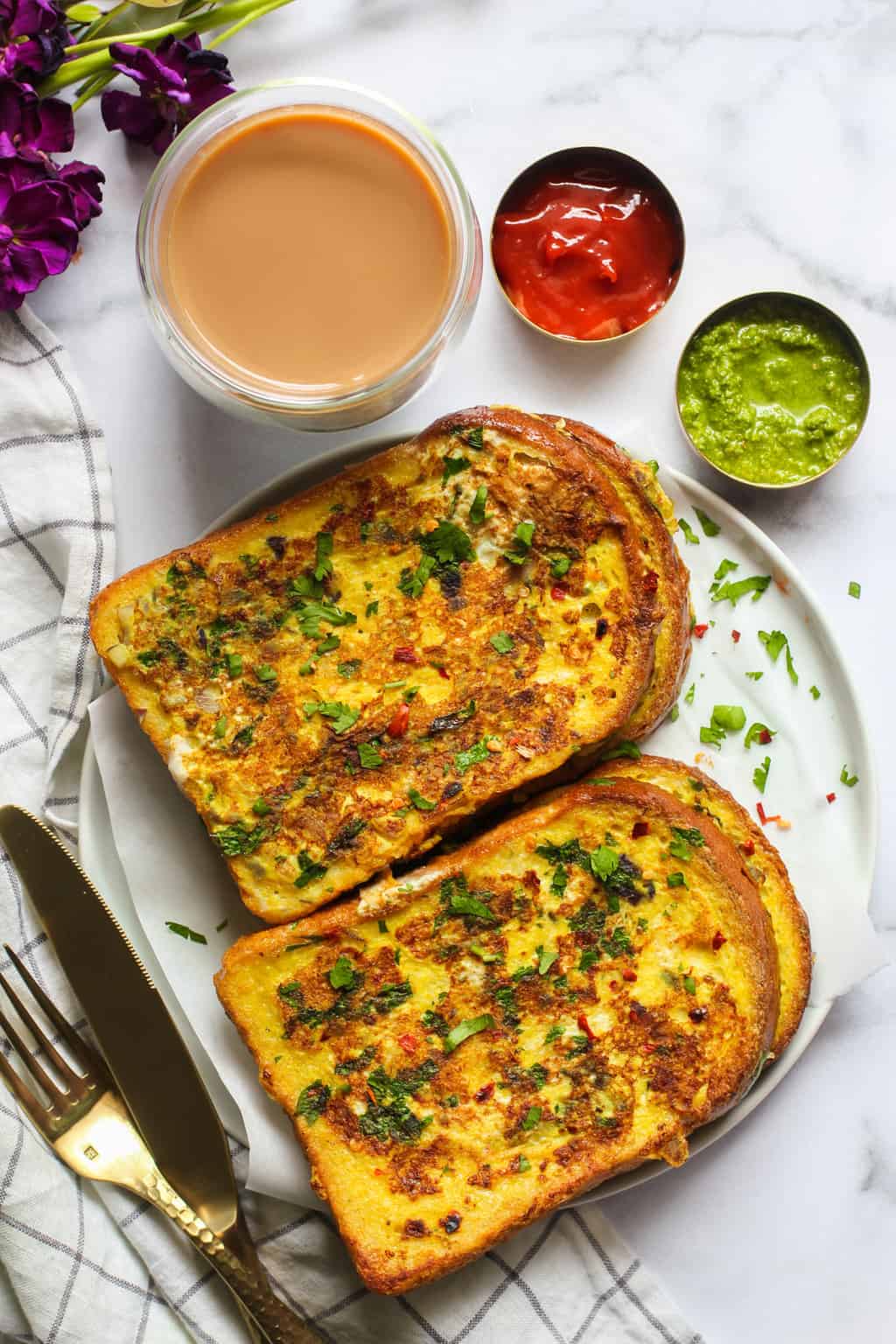 Savory French Toast Easy Indian Breakfast Recipe Ministry Of Curry