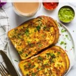 savory masala toast pinterest pin image
