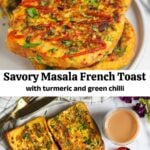 savory masala toast pinterest pin collage