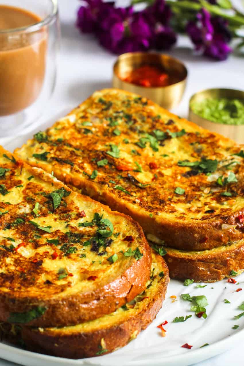 Savory French Toast Easy Indian Breakfast Recipe Ministry Of Curry