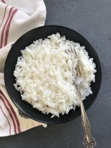 Jasmine rice in a bowl