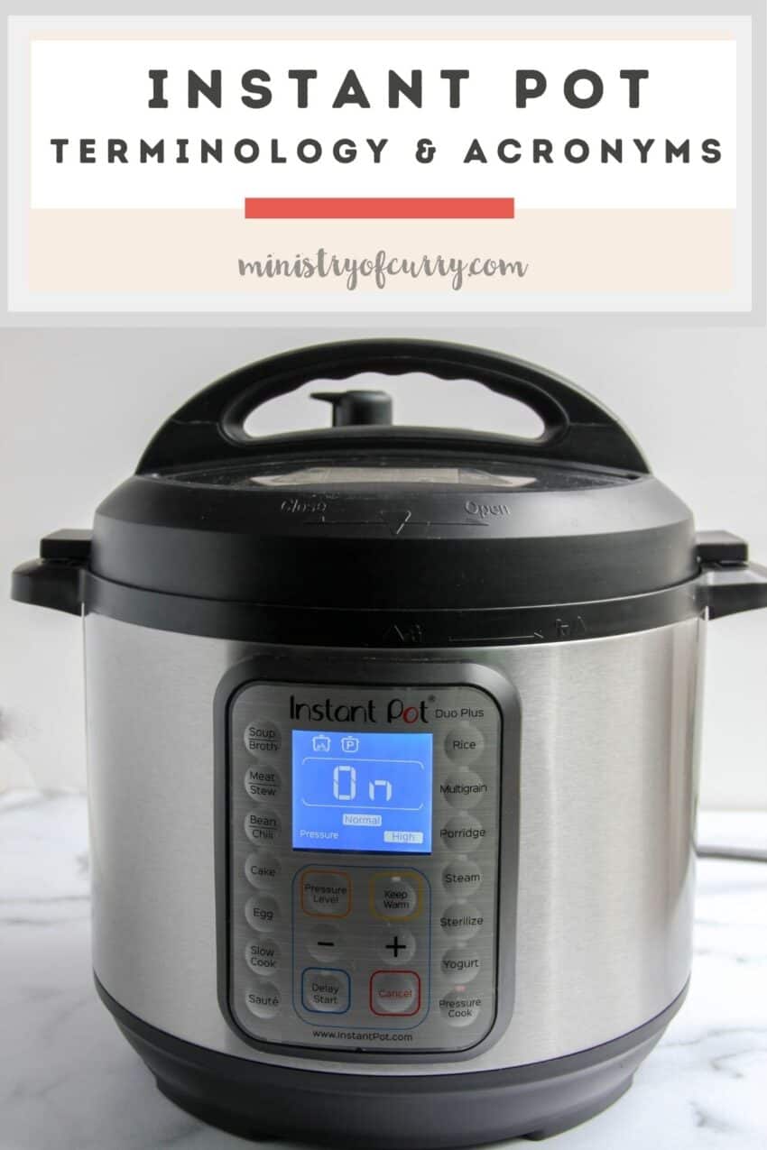 The Instant Pot Language - Terminology & Acronyms - Piping Pot Curry