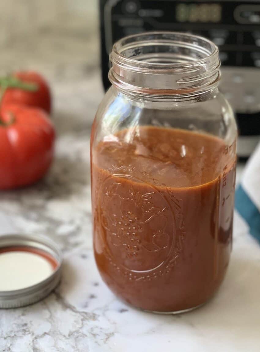 enchilada sauce in glass jar