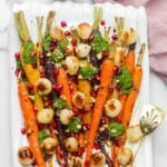 roasted carrots and pearl onions