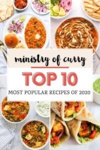 photo collage of top recipes from 2020