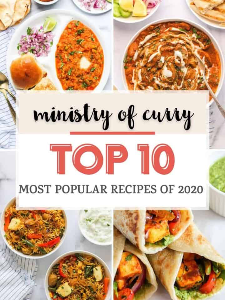 photo collage of top recipes from 2020