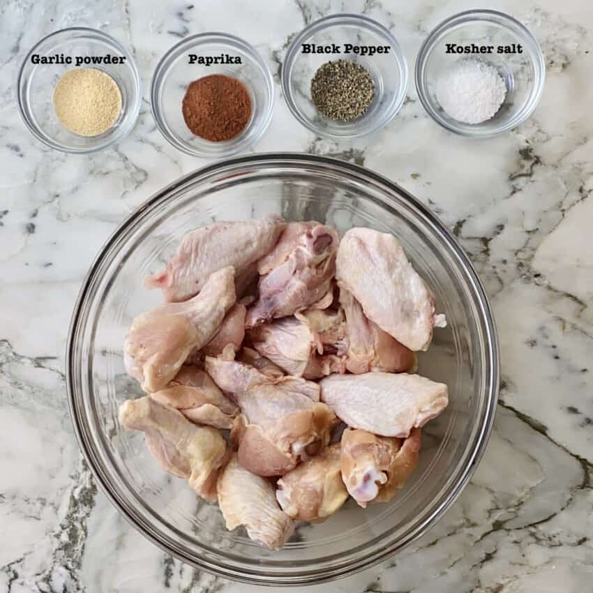 ingredients for air fryer buffalo chicken wings