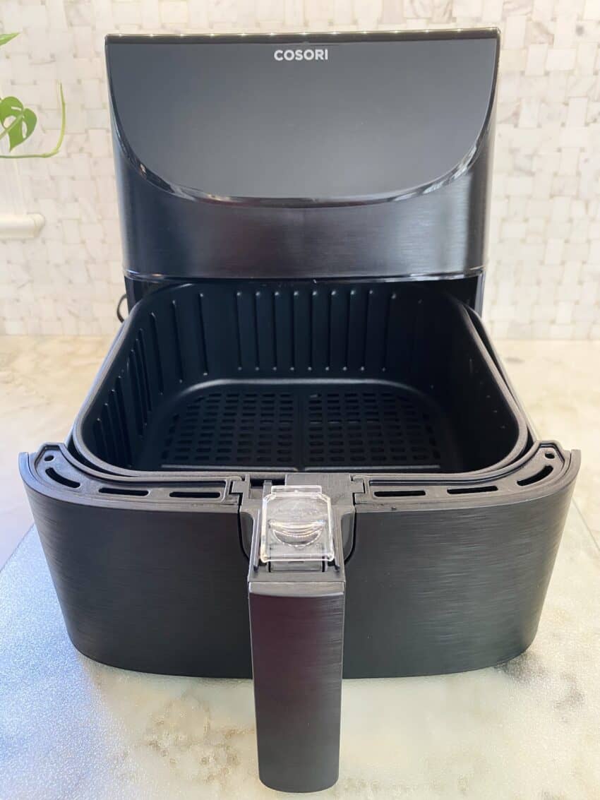 cosori air fryer with basket open 