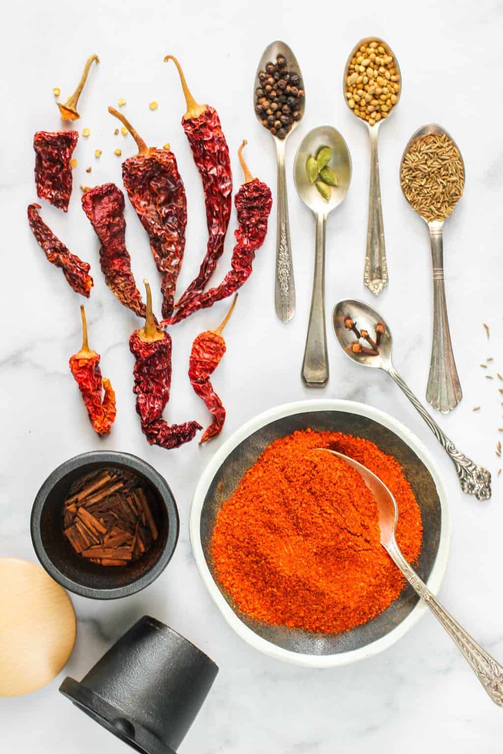 whole spices and vindaloo spice blend