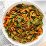 pinterest pin image for Bhindi Masala Recipe